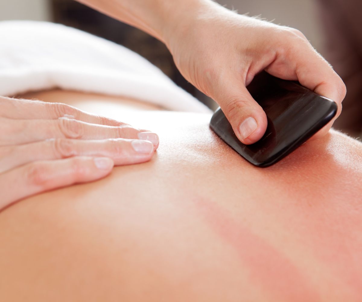 Relaxing aromatherapy massage using essential oils to promote stress relief and emotional balance.